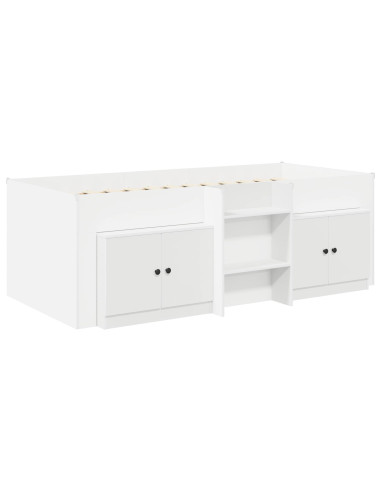 Struttura Letto Loft con Mobile 3 pcs Bianco Legno multistrato