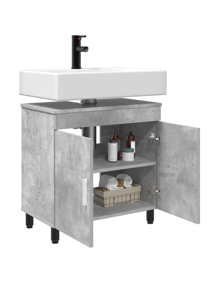 Mobiletto da bagno Grigio Cemento 60 x 35 x 60 cm
