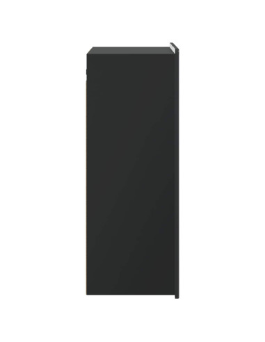 Mobiletto a muro Nero 66 x 34,5 x 92 cm Legno ingegnerizzato
