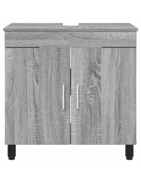 Mobiletto da bagno Sonoma grigio 60 x 35 x 60 cm