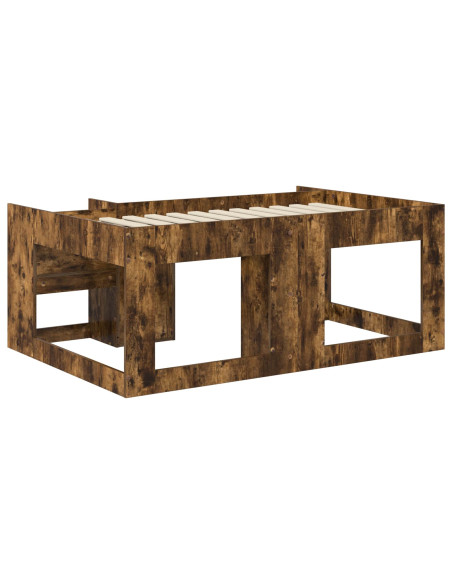 Telaio del letto con storage Rovere Fumo 80 x 160 cm