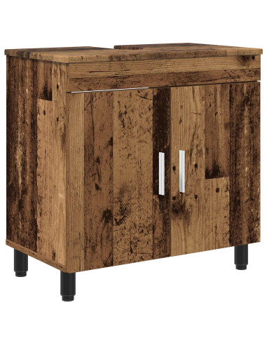 Mobiletto da bagno Legno antico 60 x 35 x 60 cm