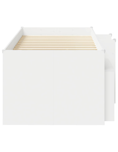 Struttura Letto Loft con Mobile 3 pcs Bianco Legno multistrato