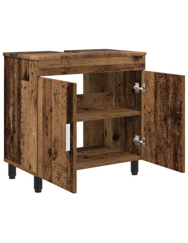 Mobiletto da bagno Legno antico 60 x 35 x 60 cm