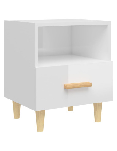 Comodino Bianco Lucido 40x35x47 cm