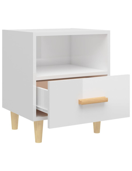 Comodino Bianco Lucido 40x35x47 cm
