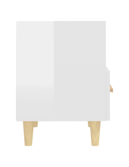Comodino Bianco Lucido 40x35x47 cm