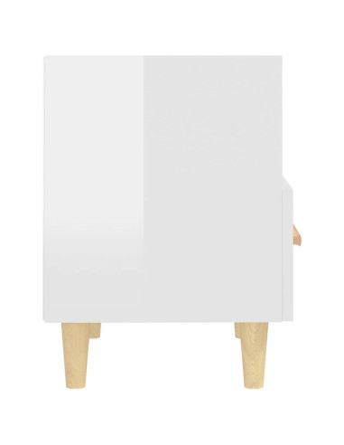 Comodino Bianco Lucido 40x35x47 cm