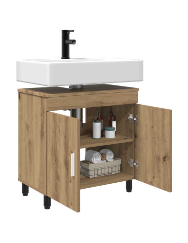Mobiletto da bagno Rovere Artigianale 60 x 35 x 60 cm