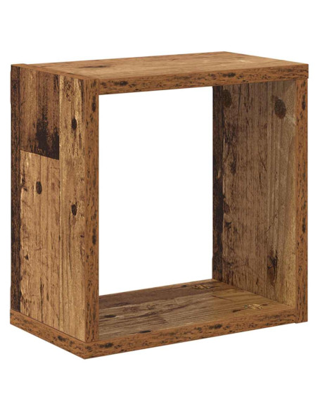 Scaffali da parete 4 pcs Legno vecchio Legno multistrato