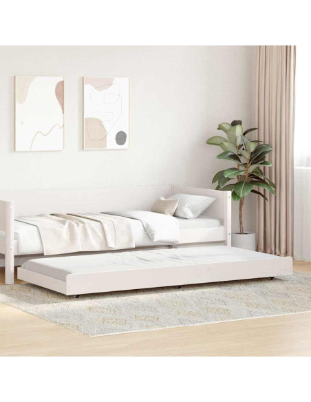 Struttura del letto Bianco 75 x 190 cm Pino massello