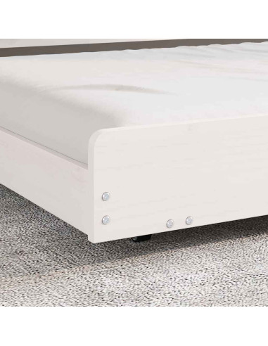 Struttura del letto Bianco 75 x 190 cm Pino massello