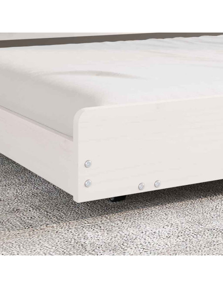 Struttura del letto Bianco 75 x 190 cm Pino massello