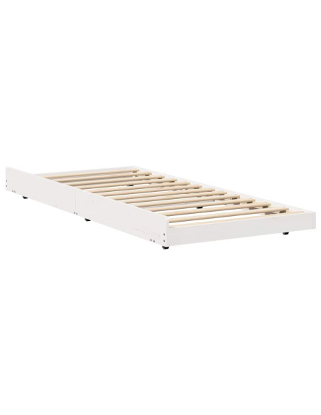 Struttura del letto Bianco 75 x 190 cm Pino massello