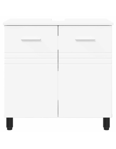 Mobiletto da bagno Bianco 60 x 35 x 60 cm Legno ingegnerizzato