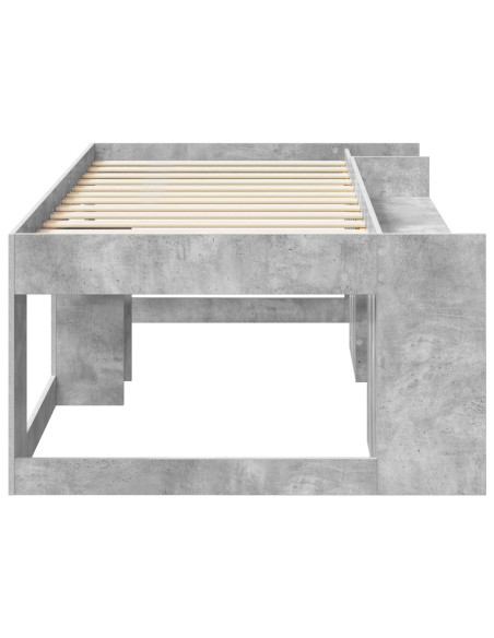Telaio del letto con storage Grigio Cemento 90 x 190 cm