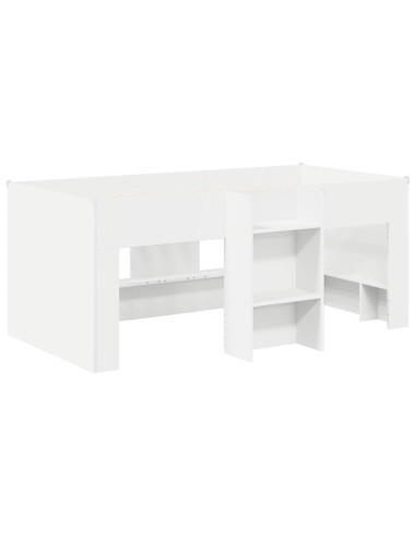 Letto con Tunnel 4 pcs Bianco e azzurro Legno ingegnerizzato