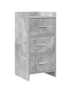 Credenza Grigio Cemento 40 x 36 x 80 cm Legno ingegnerizzato