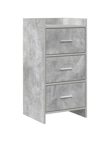 Credenza Grigio Cemento 40 x 36 x 80 cm Legno ingegnerizzato