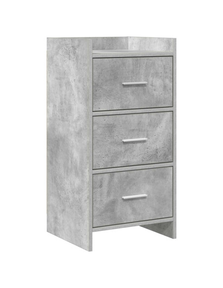 Credenza Grigio Cemento 40 x 36 x 80 cm Legno ingegnerizzato