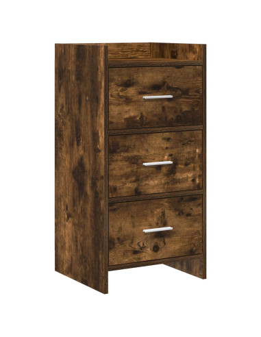 Credenza Rovere Fumo 40 x 36 x 80 cm Legno ingegnerizzato