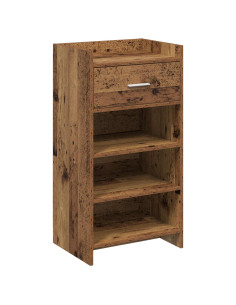 Mobile per scarpe con cassetto Legno antico 48 x 36 x 92 cm