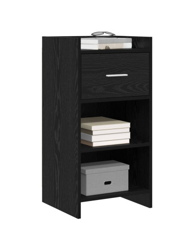 Credenza Rovere Nero 40 x 36 x 80 cm Legno ingegnerizzato