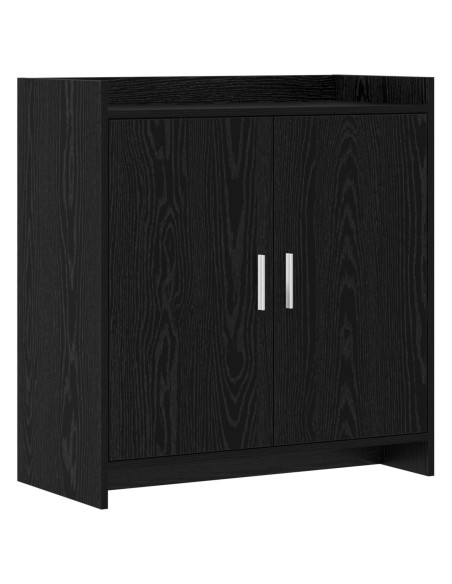 Credenza Rovere Nero 72 x 36 x 80 cm Legno ingegnerizzato