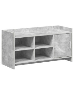 Mobile per scarpe con porta Grigio Cemento 100 x 39,5 x 51 cm