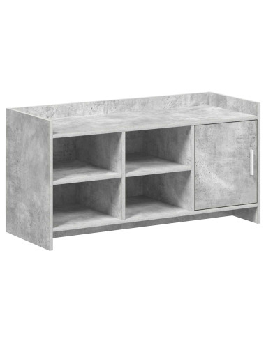 Mobile per scarpe con porta Grigio Cemento 100 x 39,5 x 51 cm
