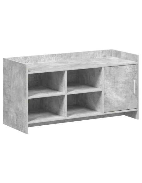Mobile per scarpe con porta Grigio Cemento 100 x 39,5 x 51 cm