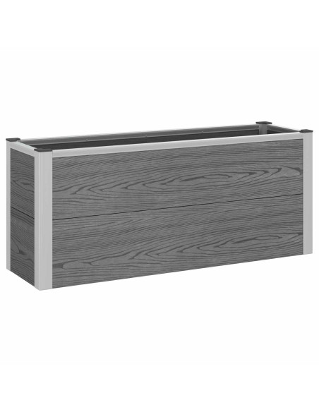 Letto rialzato da giardino Grigio 100 x 30 x 22 cm