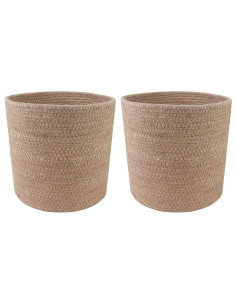 Set di Vasi per Piante 2 pcs Naturale Ø 21 x 21 cm