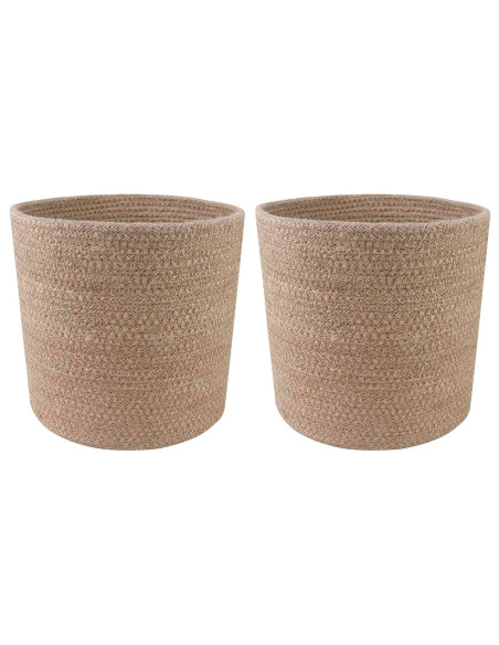 Set di Vasi per Piante 2 pcs Naturale Ø 21 x 21 cm
