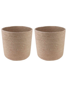 Set di Vasi per Piante 2 pcs Naturale Ø 28 x 28 cm