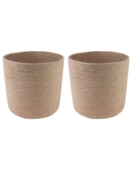 Set di Vasi per Piante 2 pcs Naturale Ø 28 x 28 cm