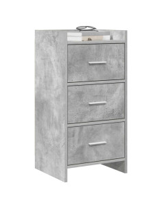 Credenza Grigio Cemento 40 x 36 x 80 cm Legno ingegnerizzato 2