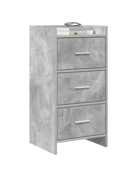 Credenza Grigio Cemento 40 x 36 x 80 cm Legno ingegnerizzato