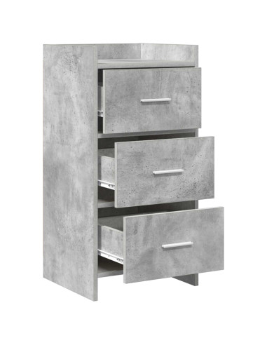 Credenza Grigio Cemento 40 x 36 x 80 cm Legno ingegnerizzato