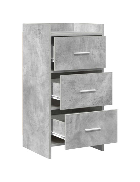 Credenza Grigio Cemento 40 x 36 x 80 cm Legno ingegnerizzato