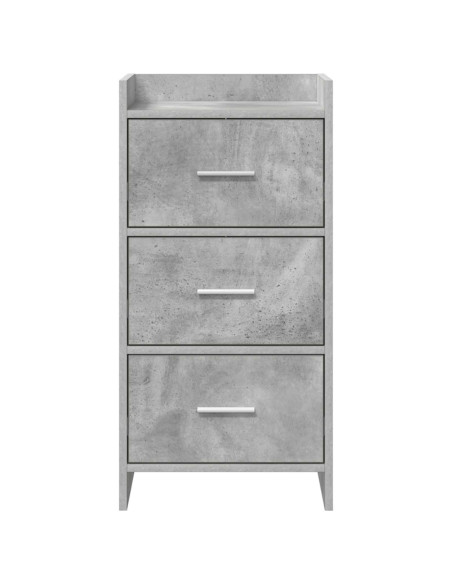Credenza Grigio Cemento 40 x 36 x 80 cm Legno ingegnerizzato