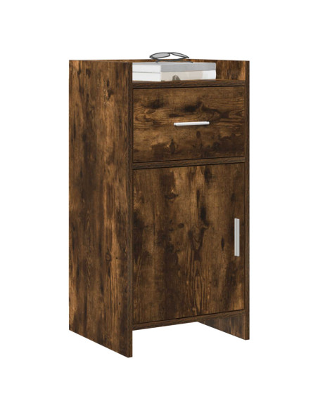 Credenza Rovere Fumo 40 x 36 x 80 cm Legno ingegnerizzato