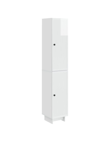 Set di armadi 2 pcs Bianco Lucido 34,5 x 33 x 90 cm