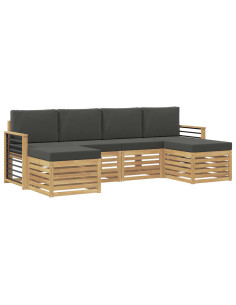 Set divani 6 pcs Bianco e Antracite 249 x 122,5 x 73 cm 2