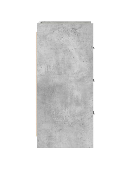 Credenza Grigio Cemento 40 x 36 x 80 cm Legno ingegnerizzato