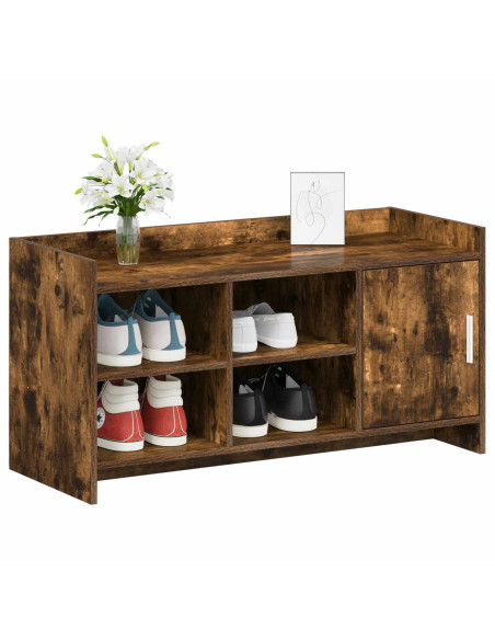 Mobile per scarpe con porta Rovere Fumo 100 x 39,5 x 51 cm