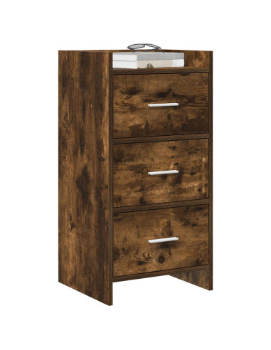 Credenza Rovere Fumo 40 x 36 x 80 cm Legno ingegnerizzato