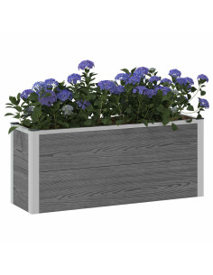Letto rialzato da giardino Grigio 100 x 30 x 22 cm 2