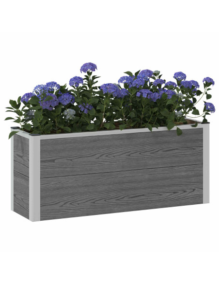 Letto rialzato da giardino Grigio 100 x 30 x 22 cm