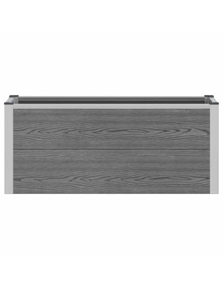 Letto rialzato da giardino Grigio 100 x 30 x 22 cm